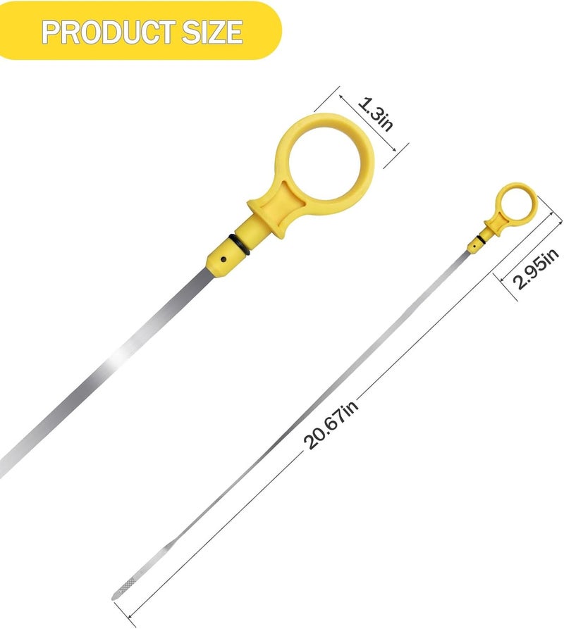 VerRich Engine Oil Dipstick Replacement OEM# CJ5Z-6750-A, CJ5E-6750-AB,Oil Dip Stick Compatible for Ford Explorer Focus Fusion, for Lincoln MKC MKT MKX MKZ 2017 Continental with 2.0L Ecoboost Engines - Image 2